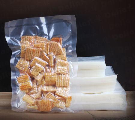 İşlenmiş Et Sosisleri Plastik Vakum Küçültücü Paket Torbaları PVDC Yüksek Bariyer Şeffaf
