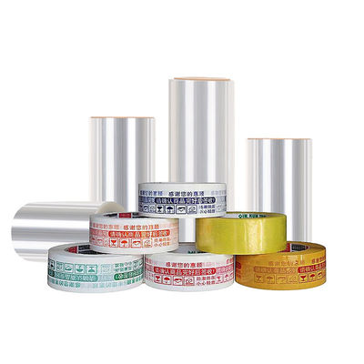 BOPP Plain Film Jumbo Roll PVDC Plastik Shrink Wrap Film Yapıştırıcı olmadan Termal Temel 12-80um