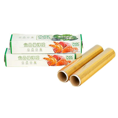 Çevre dostu Zehirli olmayan PVDC Gıdaları taze tutmak Mikrodalga için yapışkan film sargı