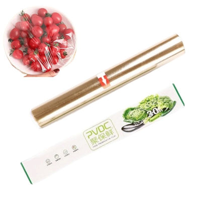 İyi Güvenli 30cm*15m PVDC Gıda Yapışkanlığı Sandviç İç Temperatür 140 oC