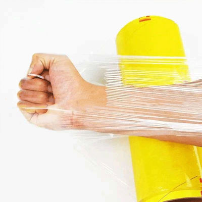 Ev içi gıda yapıştırma filmi PVC / PVDC / PE / LDPE yapıştırma filmi kaydırma kesicisi ile