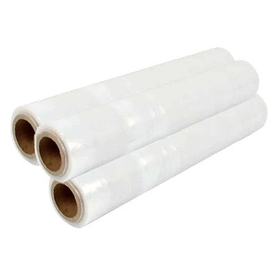 PVDC PVC PE Paketleme Plastik Sarma Roll Şeffaf PE Koruyucu Gıda Yapıştırıcı Filmi Kaydırma Kesicisiyle