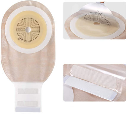 Bir / İki Parça 15-80mm Tek kullanımlık kolostomi torbası aktif karbonsuz / aktif karbonlu