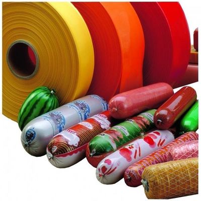 Rulo Düz PVDC Plastik Sosis Kaplama Filmi Genişi 140mm 180mm