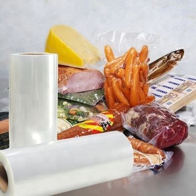 Plastik Gıda Vakum ambalajı Bariyer PA / PE Eş ekstrüde çok katmanlı rulolar termoforming sosisler ambalaj malzemesi