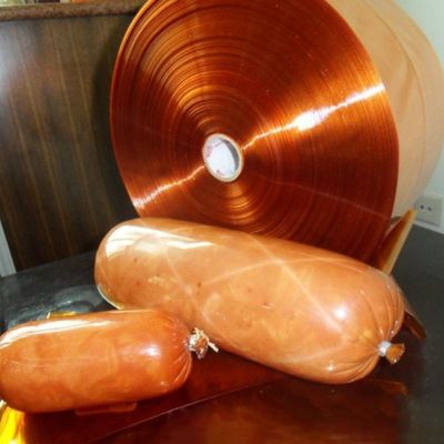 30-350mm Düz Genişlik PVDC Plastik Sosis Kaplama Filmi Sosis Ambalajı için 90C'ye Kadar Isıya Dirençli